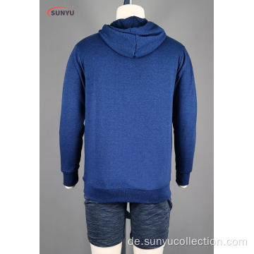 Baumwollfleece-Pullover-Sweatshirt mit Kapuze